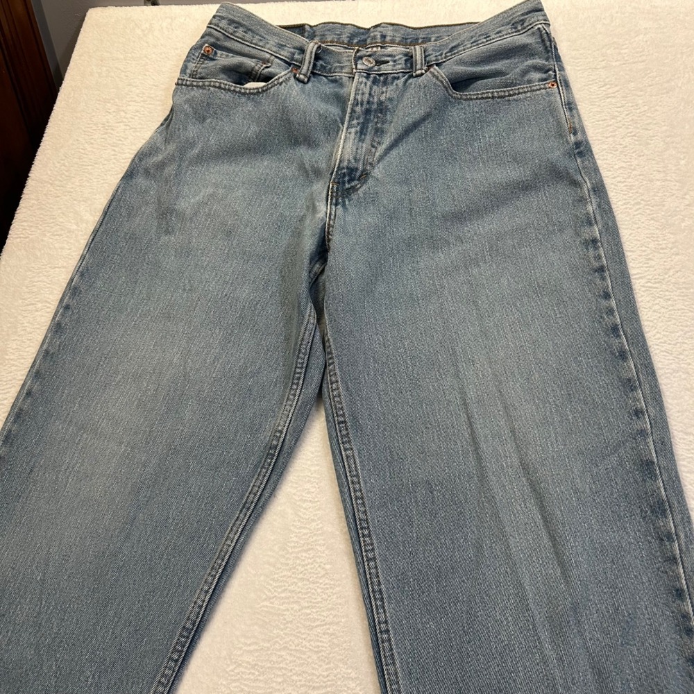 Levi's 560 Jeans Baggy Wide Leg Y2K Vintage Mens 32x34 Light Wash Denim Loose